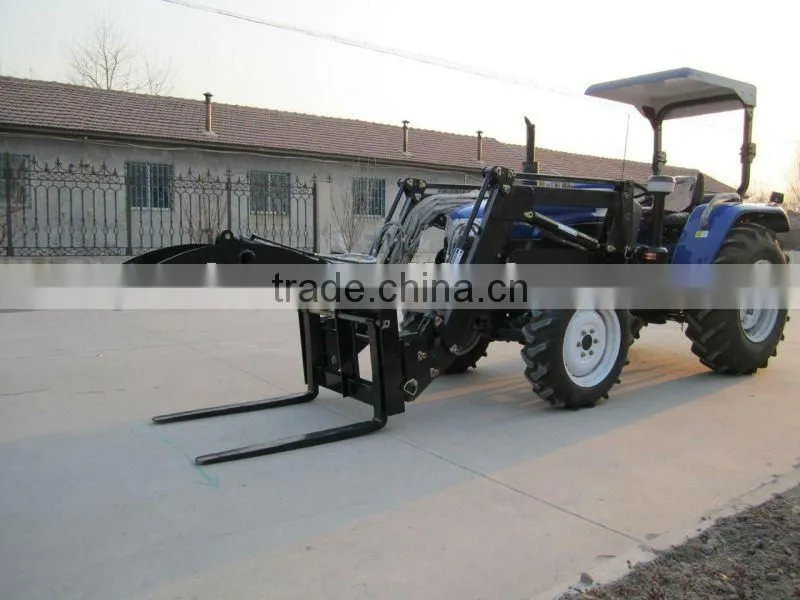 High quality wheeled tractor with 4in1 Front end loader, backhoe