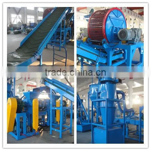 High effciency waste tire recycling machine