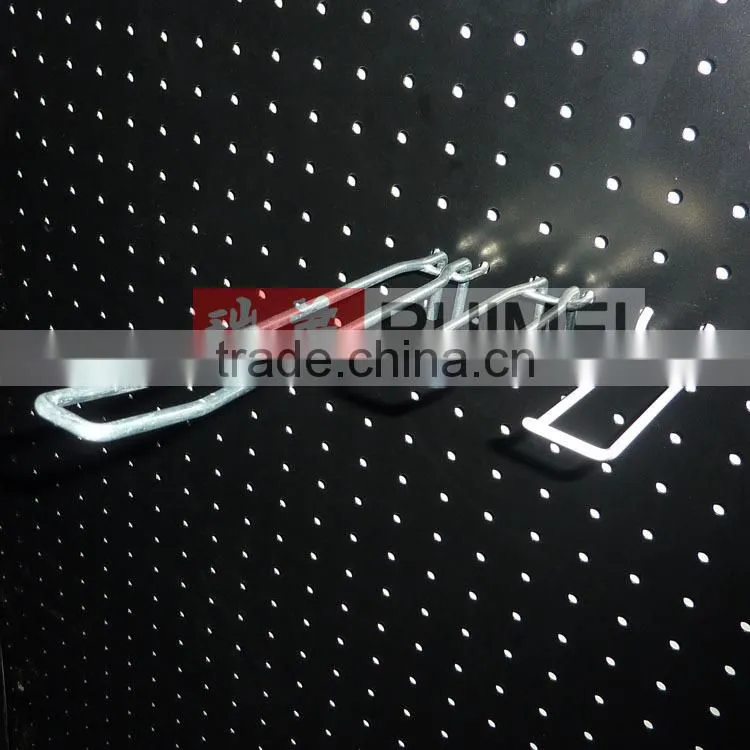 Slatwall metal supermarket pegboard display hook