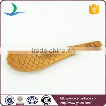 Fish shape personalized japanese wooden baby rice spoon