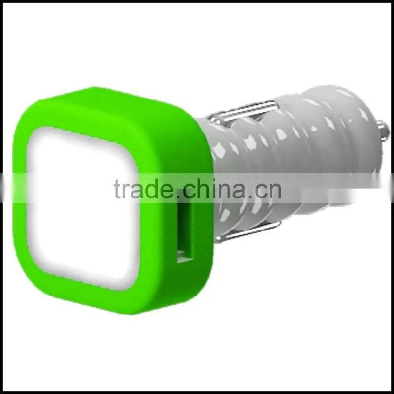 portable with silicone ring dual usb 12V car battery charger