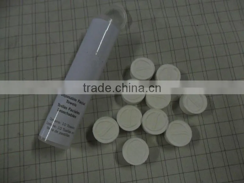 2015 Super Magic Coin Compressed Tablet Facial Tissue Paper with Bag and Tube Packing