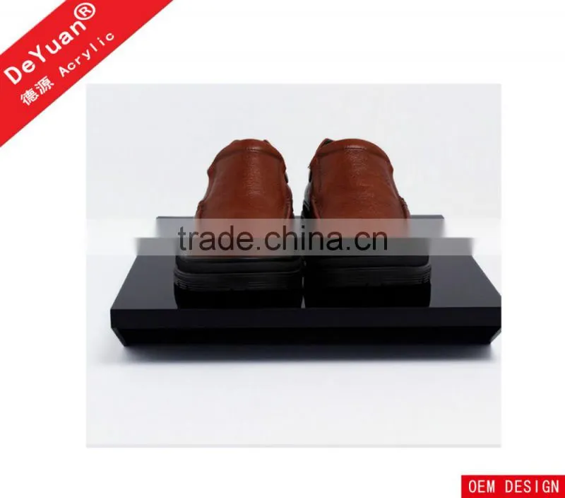 Custom Black Acrylic Shoes Display with Thick Base