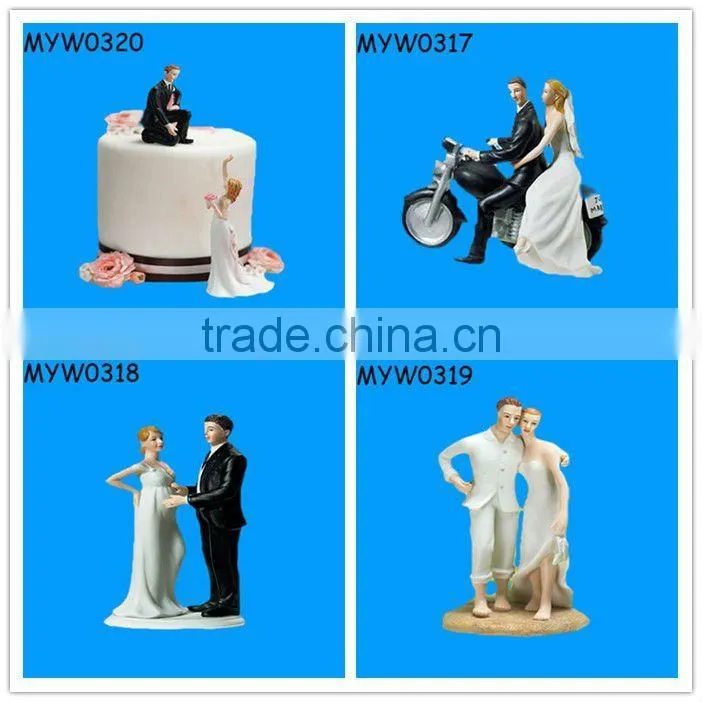 A pregnant bride ceramic cake toper wedding cake happiness
