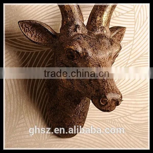 European style wall decoration resin wall-mounted deer head for sale