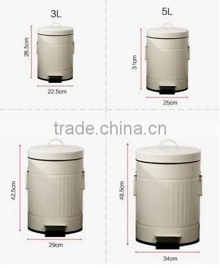 High quality metal garbage can for cars