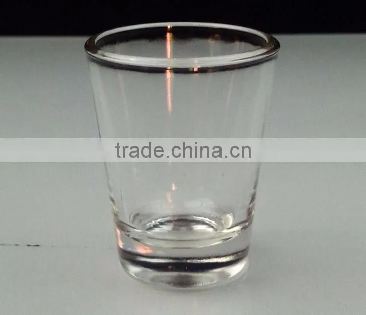 customized logo 3oz frosted glass cup for liquor promotional