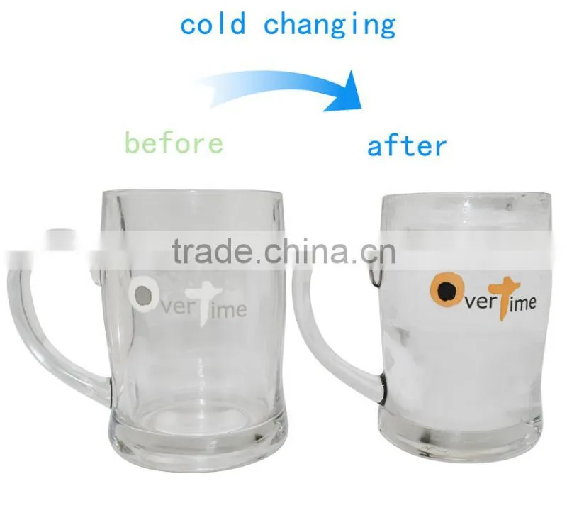 custom made Cold Color Change Glass Beer Mugs