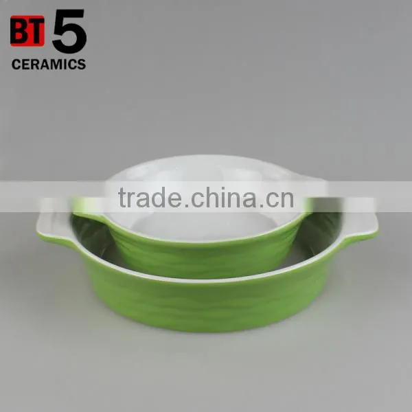 BT5-SD08,09 stonware color oval gratin dish