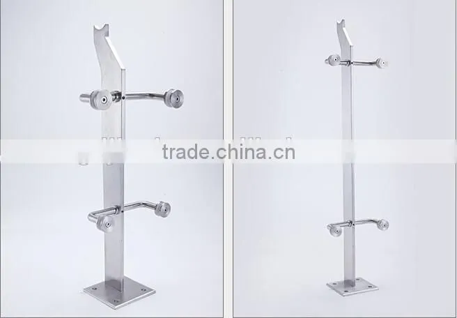 DIY Stainless Steel Glass Balcony Post Glass Balustrade