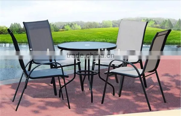 Sling garden furniture dining table sets furniture modern