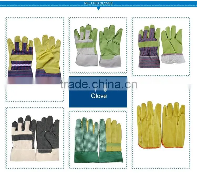 JX68A114 Multipurpose Different Colors Yellow full PVC impregnated gloves