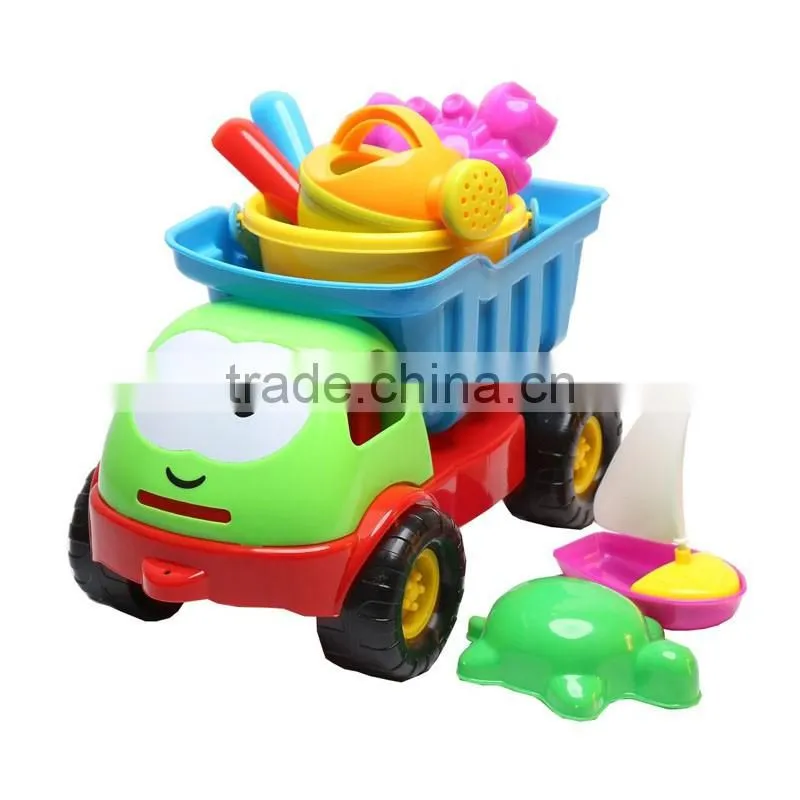 Mini cheap hot wholesale plastic pool toy set&sand toy truck for children