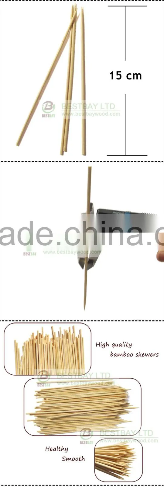 30cm Long Hot Sale Disposable Round Bamboo Skewers For BBQ Or Food