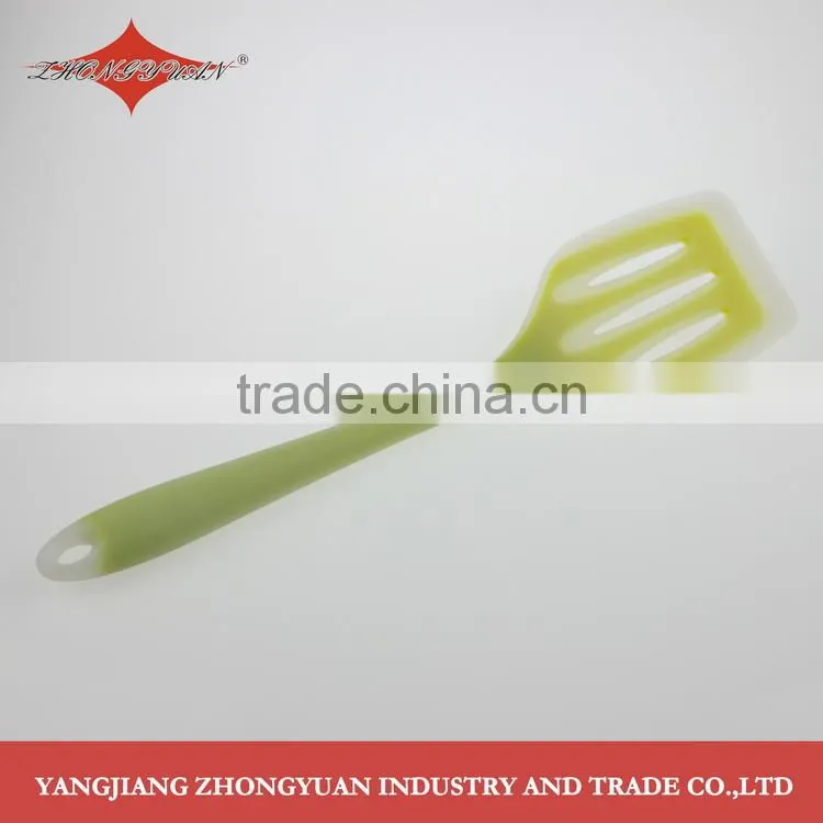 Kitchen utensil food grade silicone slotted spoon with soft grip