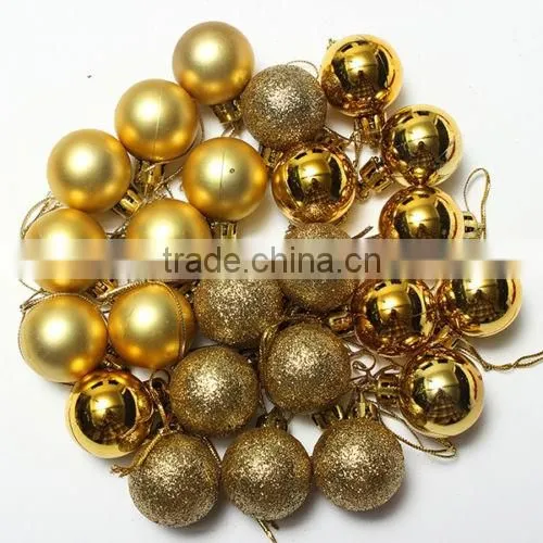 Cheap 24 Pcs Glitter Christmas 4 6 8 10cm Balls Baubles Xmas Tree Hanging Ornament Christmas Decor