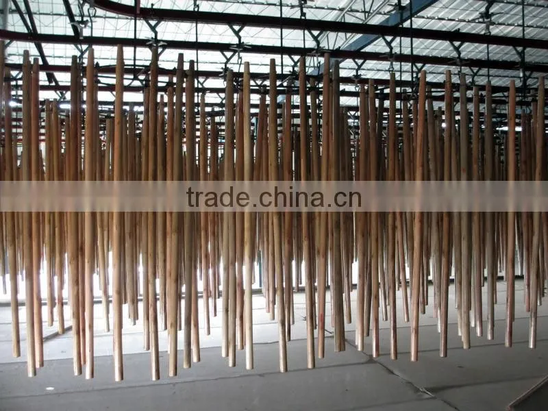Varnished wooden broom handle with high quality