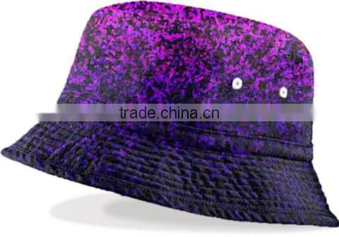 Flat top blank floral custom tie dyed bucket hat