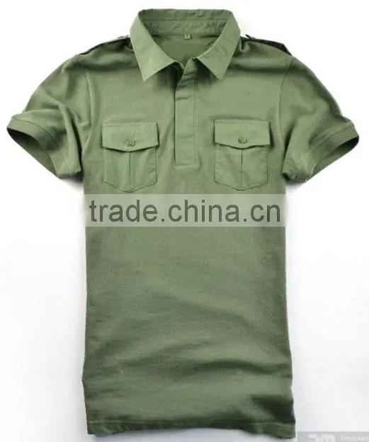 Top sales polo combat shirt design army t shirt pockets