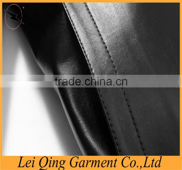 OEM service simple designs custom slim men leather jacket