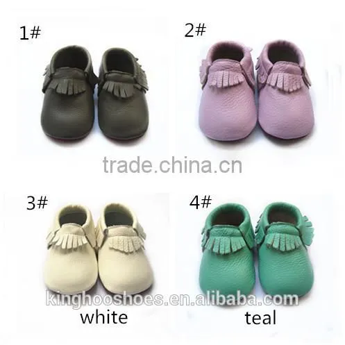 new style hard sole leather baby moccasins baby shoes