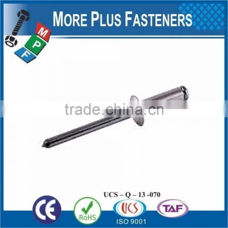 Made In Taiwan Aluminum Large Flange Stainless Steel Pop Rivets Domed Open Head Countersunk Aluminum Pop Rivets