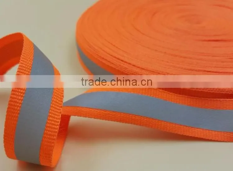 Recycle decorative polyester knitting reflective webbing tape