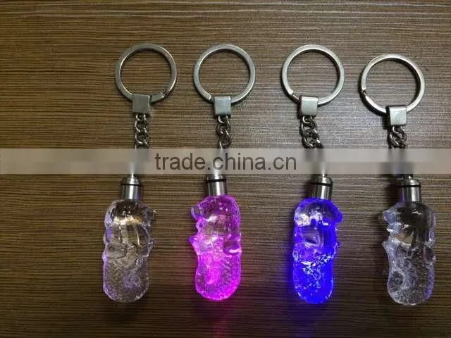 Crystal Singapore Merlion Model With LED Keychain For Souvenirs Gifts KJJ-01
