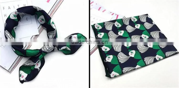 Customized Design Printed Promotional Silk Scarf