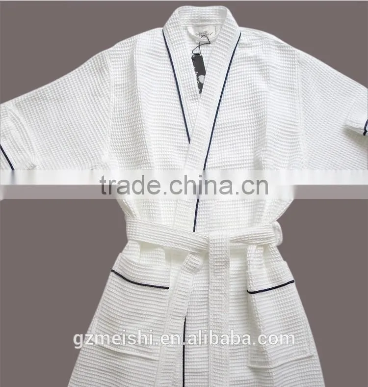 100% cotton waffle children bathrobe for hotel