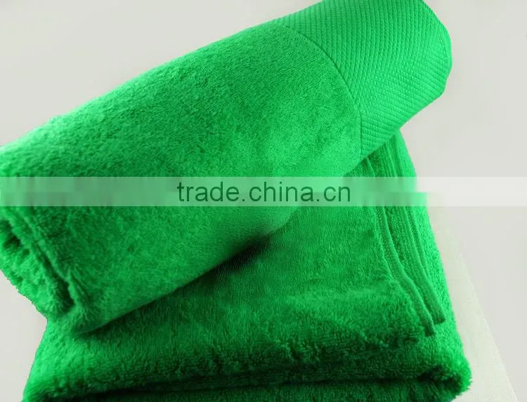 High quality satin border 100% cotton hotel beach towel