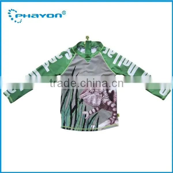 < OEM> Boys Rash Guard Long Sleeve swimwear rush guard lovely rash guard shirt