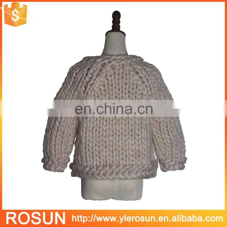 Supplier Soft 100% Wool Handmade Sweater for Babies