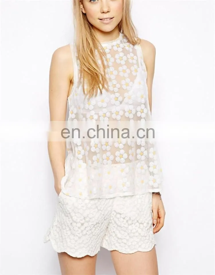 Hottest sequin daisy top clothing/ sequin daisy clothing for women