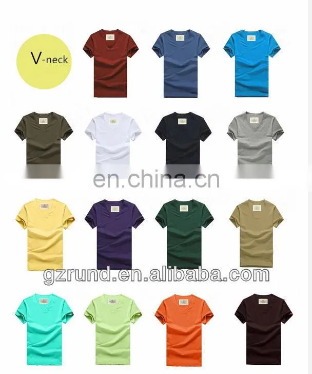 Summer new men's solid color cotton short-sleeved china manufacturer t shirt model-