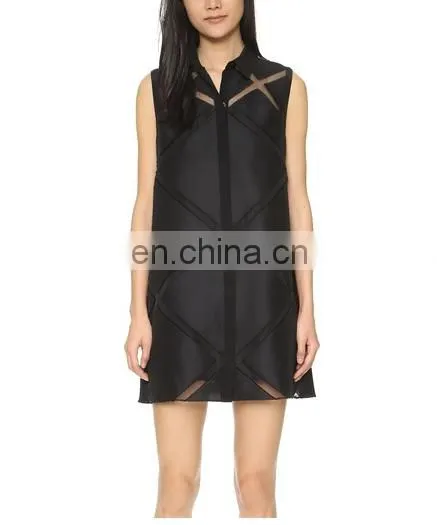 High quality ladies transparent shirt design
