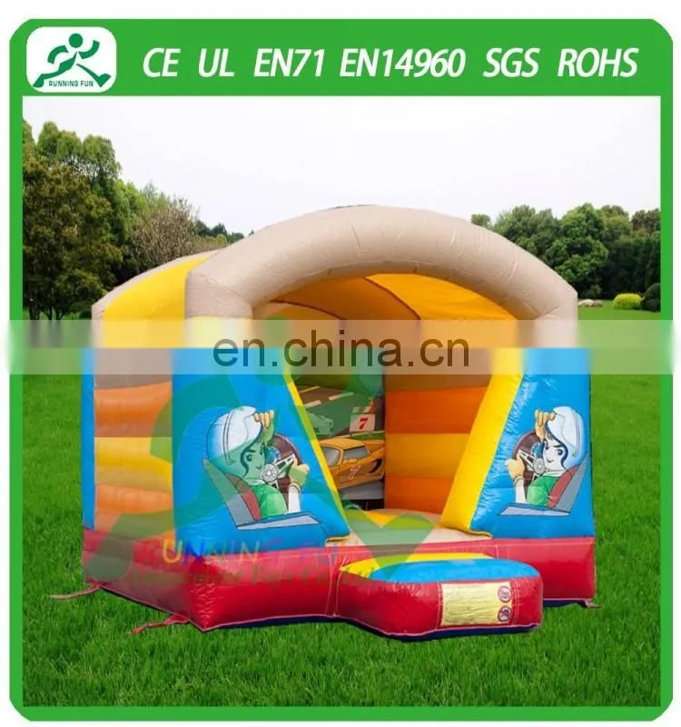 Mini inflatable auto open bouncy castle