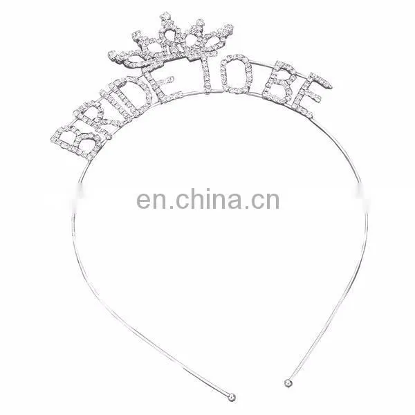 Wedding and hen party silvery BRIDE TO Be Metal Tiara 