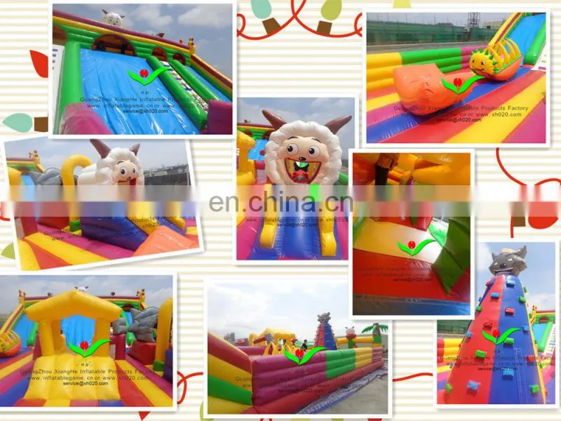 PVC Tarpaulin suitable on Square inflatable giant cartoon fun city