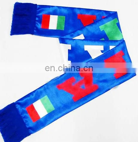 Cheap printing satin football fans scarf