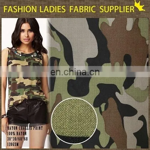 2015 spring new design Professional custom digital printing 100% rayon fabric