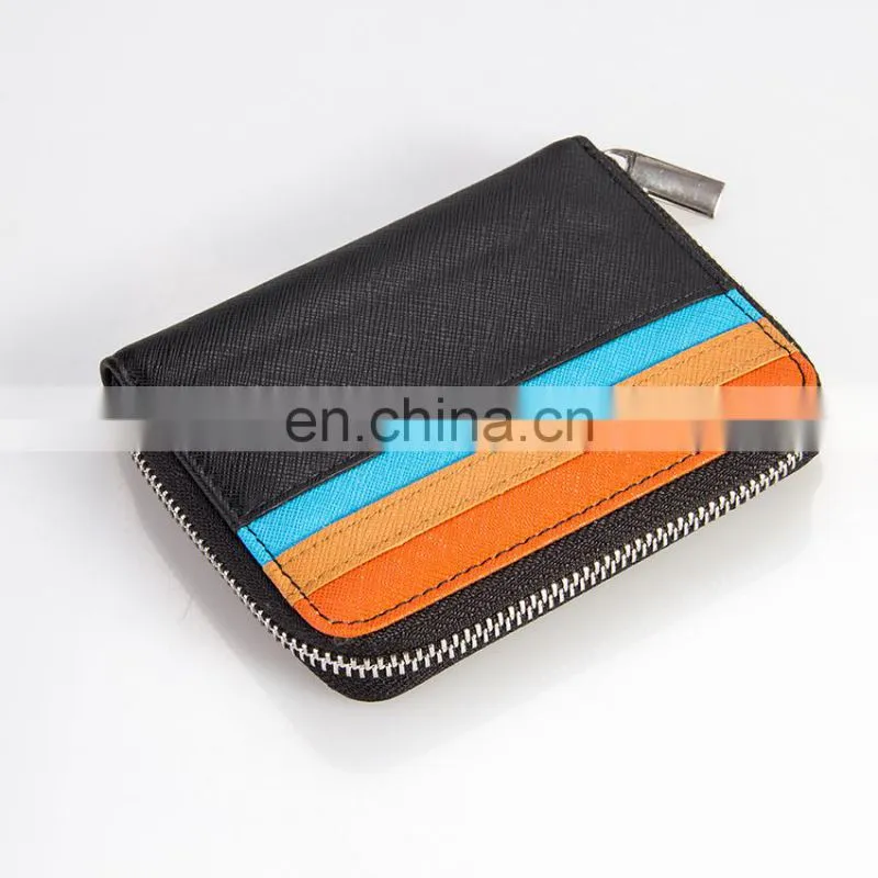 Brand Supplier Colourful Design Zipper Leather Fancy Coin Purse