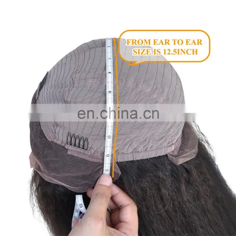 Cheap Remy Lace Front Wig Yaki-Kinky Straight Lace Front Human Hair Wig For Wholesale