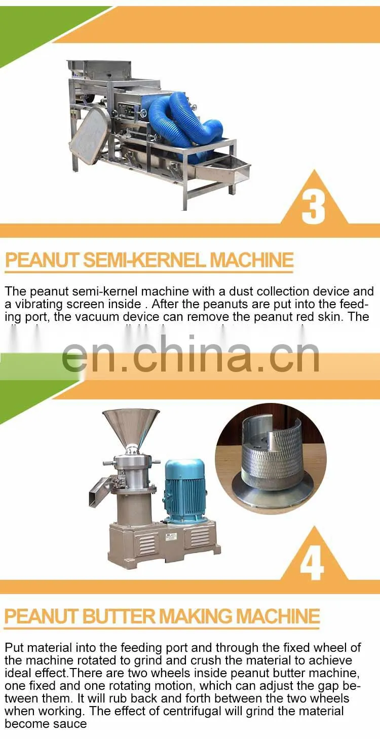 Automatic 200kg/h Sesame almond butter making machine