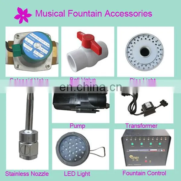 2017 Factory supply stainless steel outdoor music dancing dry land fountain