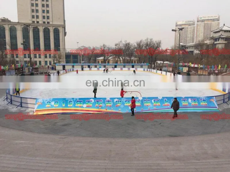 PE Material synthetic ice rinks hockey boards ice rink barrier / indoor soccer walls for sale