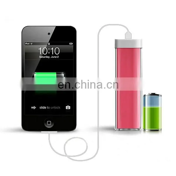 2020 Small lipsticks shape power bank super mini 2000mah real capacity power charger gift