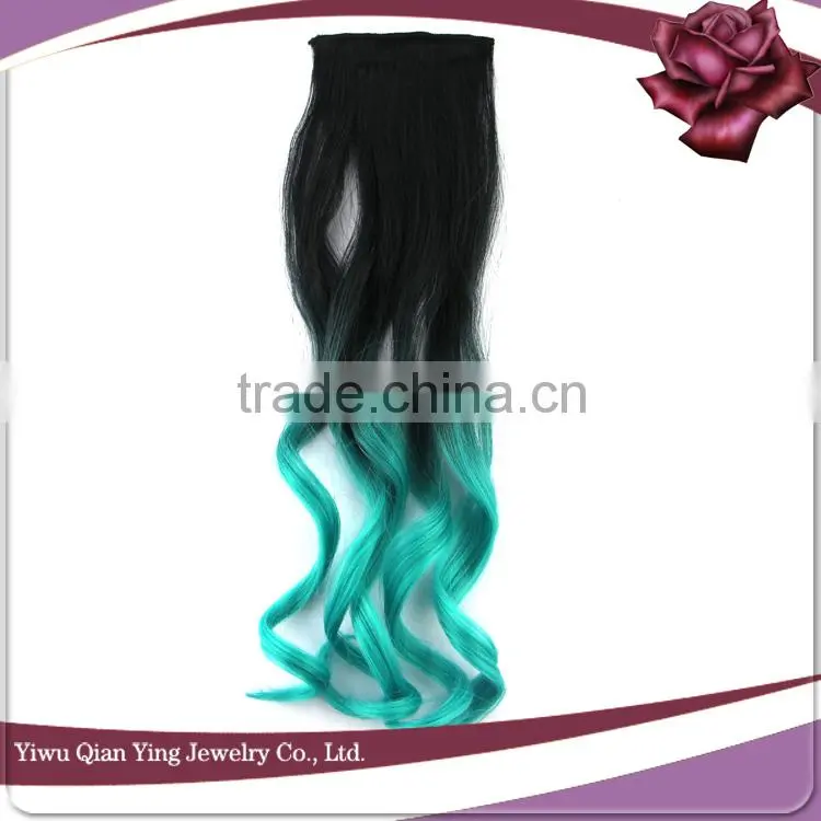 cheap new fashion synthetic tight curly ombre hair extension