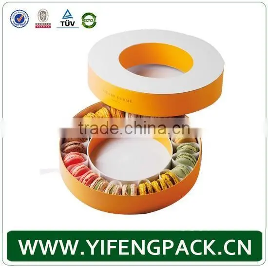 customized round macarons boxes wholesale