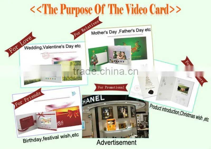 10.1 Inch custom design video card for wedding invitation